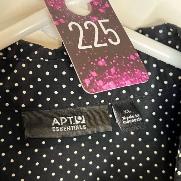225. Apt. 9 Button Down Polka Dot Blouse XL - Picture 4 of 5